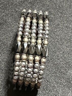 85.  Magnetic Hematite Wrap Bracelet